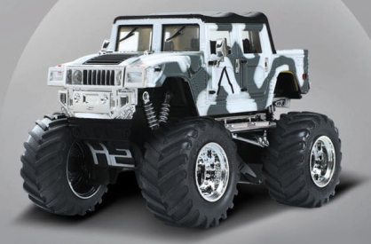 BAZAR - Mini RC Monster Truck, bílá maskáčová