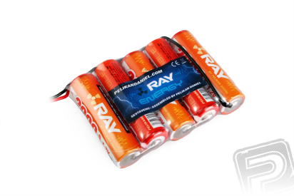 6.0V 2000AA Long RAY RX 5čl. přijímačový (plochý)