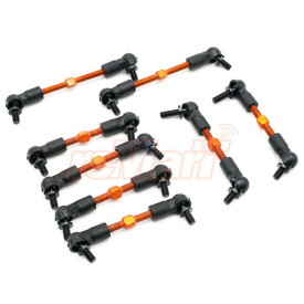 7075 Hliníkové táhla 8ks oranžové pro HPI SPRINT 2