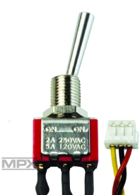 75753 3-pol přepínač dlouhý ZAP/VYP/ZAP (Micro)