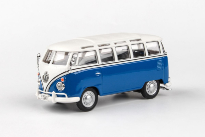 Abrex Cararama 1:43 - VW Samba Bus - Blue