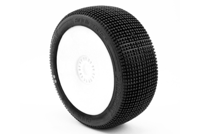 ADDICTIVE V2 BUGGY S1 (SUPER SOFT) nalepené pneumatiky, bílé disky, 2 ks.