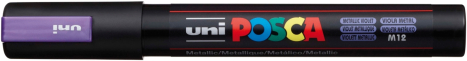 Akrylový popisovač UNI POSCA PC-5M 1,8-2,5mm - fialová metalíza