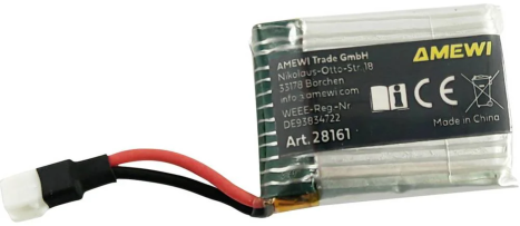 Akumulátor Li-Pol 1S 3,7V 500 mAh 25C JST-Molex