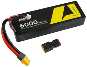 Akumulátor Li-Pol 2S 7,4V 6000 mAh 50C XT60 + adaptér XT60/T-Dean