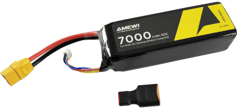 Akumulátor Li-Pol 3S 11,1V 7000 mAh 50C XT90 + adaptér XT90/T-Dean