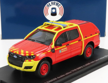 Alarme Ford usa Ranger Pick-up Closed Double Cabine Bmpm Marins Pompiers 2011 1:43 Červená Žlutá
