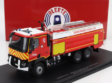 Alerte Renault K380 Gallin Ccmc Sdis 28 Tanker Truck 3-assi Saupers Pompiers D'eure Et Loir 2019 1:43 Červená Bílá Žlutá