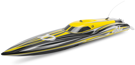 RC rychlostní člun Alpha 1000mm RTR brushless, žlutá - Hobbywing ESC