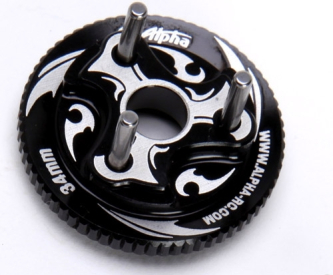 Alpha 34mm setrvačník spojky s Alpha logem-černý
