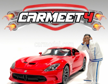American diorama Figures Man Car Meet Ii - Figure Vi 1:18 Bílá