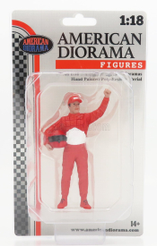 American diorama Figures Man Racing Legend 90s-b 1:18 Red
