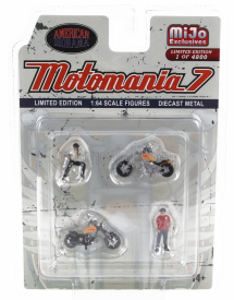 American diorama Figures Set 2x Figure With 2x Motorcycle 1:64 Různé