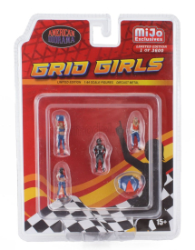 American diorama Figures Set 4x Grid Girls 1:64 Různé