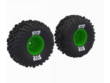 Arrma kolo s pneu dBoots Cut Chevron, disk zelený (2)