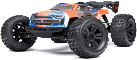 RC auto Arrma Kraton 6S V6 BLX 1:8 4WD RTR, modrá/oranžová