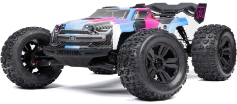 RC auto Arrma Kraton 6S V6 BLX 1:8 4WD RTR, modrá/růžová