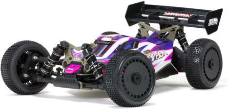 RC auto Arrma Typhon TLR Tuned 1:8 4WD Roller Buggy, růžová/fialová