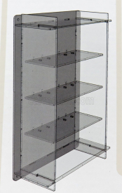 Atlantic Vetrina display box Espositore - For 4 Cars 1/18 Lungh.lenght Cm 36.8 X Largh.width Cm 12.5 X Alt.height Cm 57.4 (altezza Utile Tra I Ripiani Cm 12.0 Inner Height Among Shelves) 1:18 Plastový Displej