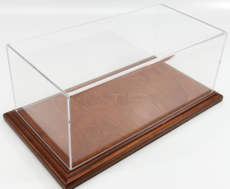 Atlantic Vetrina display box Molsheim Base In Legno - Wood Mahogany Base - Lungh.lenght Cm 32.5 X Largh.width Cm 16.5 X Alt.height Cm 12.5 (altezza Interna 12 Cm ) 1:18 Plastový Displej