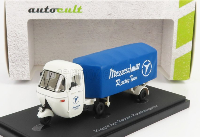 Autocult Piaggio Ape Pentaro Renntransporter Messerschmitt 1948 1:43 Bílá Modrá