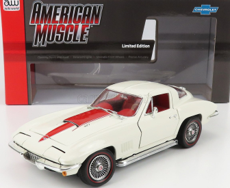 Autoworld Chevrolet Corvette 427 Coupe 1967 1:18 Bílá Červená