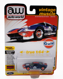 Autoworld Ford usa Gt40 N 11 Racing 1966 1:64 Modrá Oranžová
