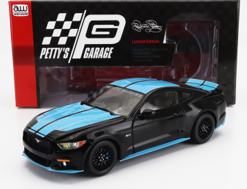 Autoworld Ford usa Mustang 5.0 Gt Coupe Custom Petty's Garage 2015 1:18 Černá Modrá