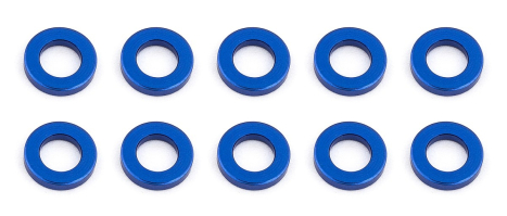 Ballstud podložky, 5.5x1.0mm, modré alu, 10 ks.