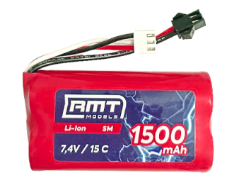 RMT models Li-Pol 1500 mAh 7,4V SM-plug