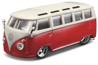 Bburago Plus Volkswagen Van Samba 1:32 červená