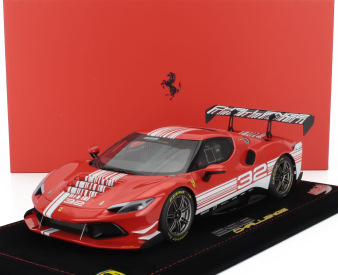 Bbr-models Ferrari 296 Gt3 3.0l Twin Turbo V6 Challenge N 32 Launch Version 2023 - Con Vetrina - With Showcase 1:18 Červená Bílá