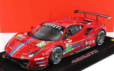 Bbr-models Ferrari 488 Gte Evo 3.9l Turbo V8 Team Risi N 82 1:18, červená