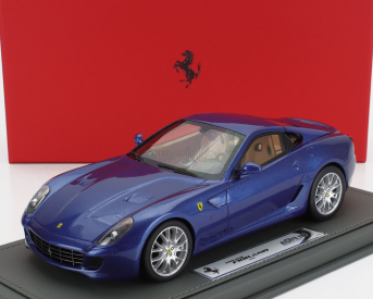 Bbr-models Ferrari 599 Gtb Fiorano 2006 - Manual Gear Box - Cambio Manuale - Con Vetrina - With Showcase 1:18 Blu Mirabeau - Blue Met
