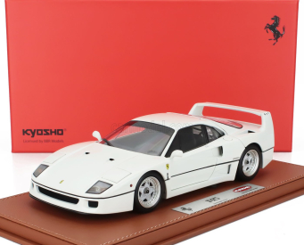 Bbr-models Ferrari F40 1987 - Con Vetrina - With Showcase 1:18 Bianco Avus - Bílá