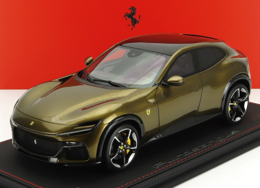 Bbr-models Ferrari Purosangue Suv Panoramic Roof 2022 - Con Vetrina - With Showcase 1:18 Verde Volterra - Zelená Met