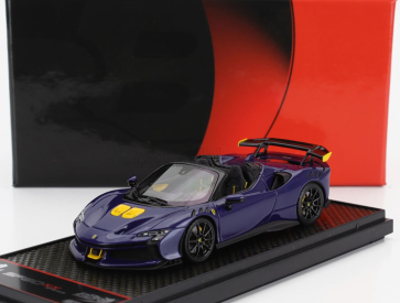 Bbr-models Ferrari Sf90 Xx Stradale Spider 2024 1:43 Blu Elettrico - Modrá Žlutá Černá