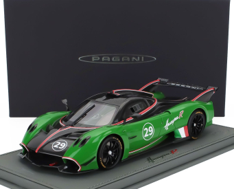 Bbr-models Pagani Huayra R N 29 Racing 2021 - Con Vetrina - With Showcase 1:18 Černý Uhlík Zelený