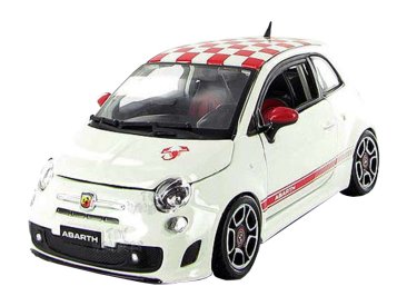 Bburago Abarth 500 1:24 bílá