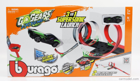 Bburago Accessories Diorama - Go Gears Extreme 3 In 1 Supersonic Launch With 1x Car Included 1:64 Různé