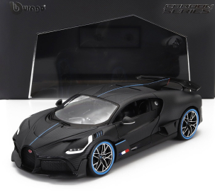 Bburago Bugatti Divo 2018 - 50th Anniversary Bburago 1:18 Matně Černá Uhlíková Vlákna