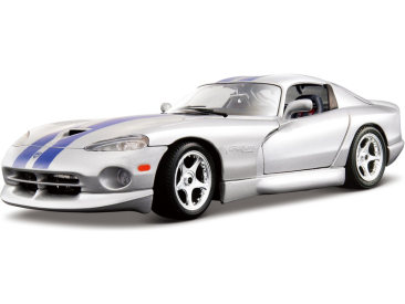 Bburago Dodge Viper GTS Coupe 1:18 stříbrná