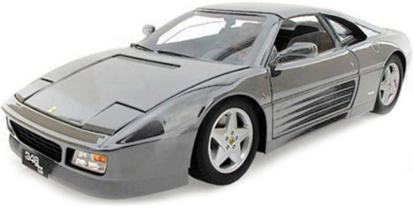 Bburago Ferrari 348ts 1:18 stříbrná