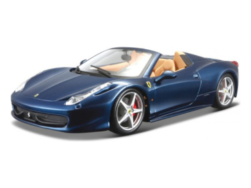 Bburago Ferrari 458 Spider 1:64 modrá metalíza