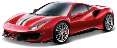 Bburago Ferrari 488 Pista 1:24 červená