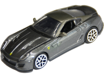 Bburago Ferrari 599 GTO 1:64 šedá metalíza