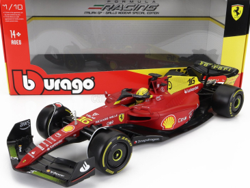 Bburago Ferrari F1-75 Scuderia Ferrari N 16 2022 Charles Leclerc 1:18, červená