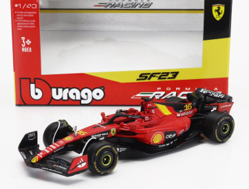 Bburago Ferrari F1  Sf-23 Team Scuderia Ferrari N 16 4th Monza Italy Gp 2023 Charles Leclerc 1:43 Červená Černá Žlutá