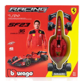 Bburago Ferrari F1  Sf-23 Team Scuderia Ferrari N 16 Season 2023 Charles Leclerc 1:24 Červená Černá