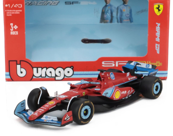 Bburago Ferrari F1  Sf-24 Team Scuderia Ferrari N 16 3rd Miami Gp 2024 Charles Leclerc 1:43 Červená Černá Světle Modrá